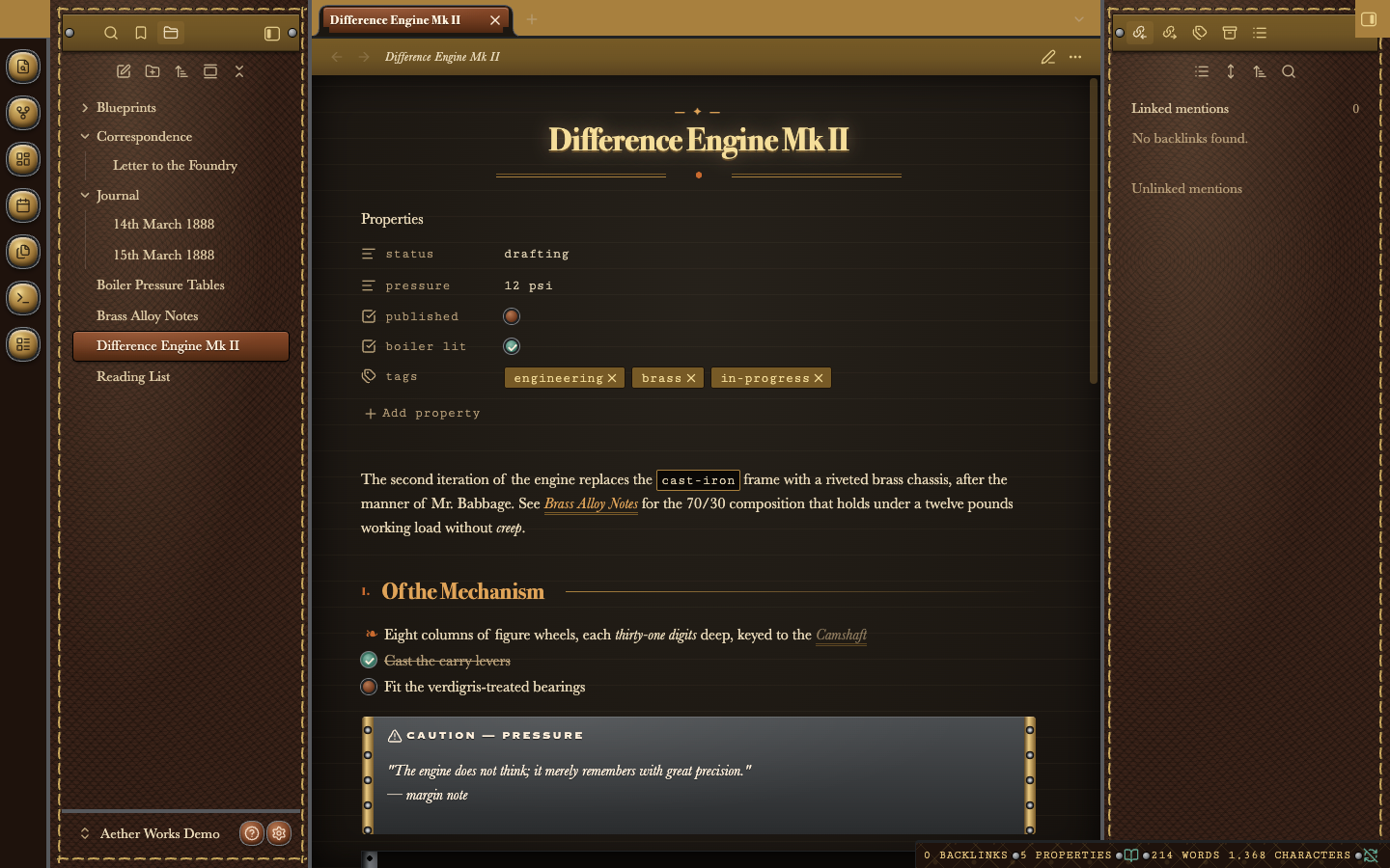Reading view in dark mode