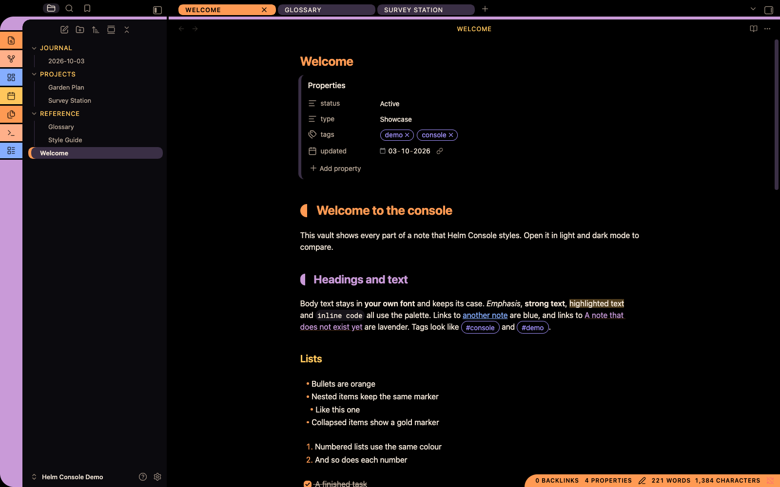 Dark mode